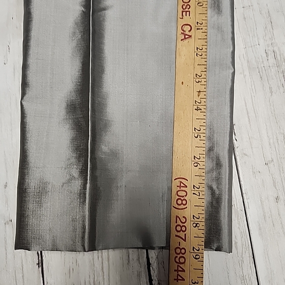 J.S. Thai 100% Silk Womens 2-Piece Set Handmade Plaid Shirt & Pants Silver Sz P - Picture 12 of 15